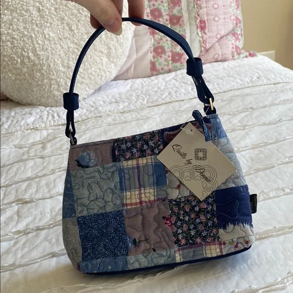 NWT Handmade Quilted Patchwork Shoulder Bag - Picture 4 of 10